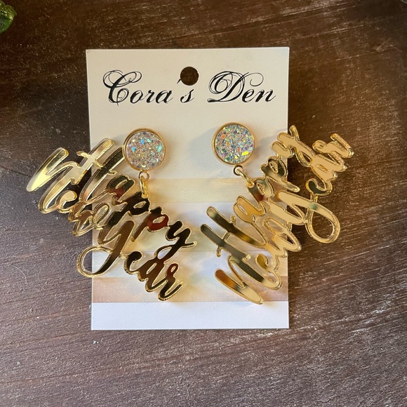 NWT Cora’s Den Happy New Year earrings - Picture 2 of 2